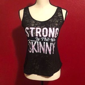 Size M OMT burnout tank in black.